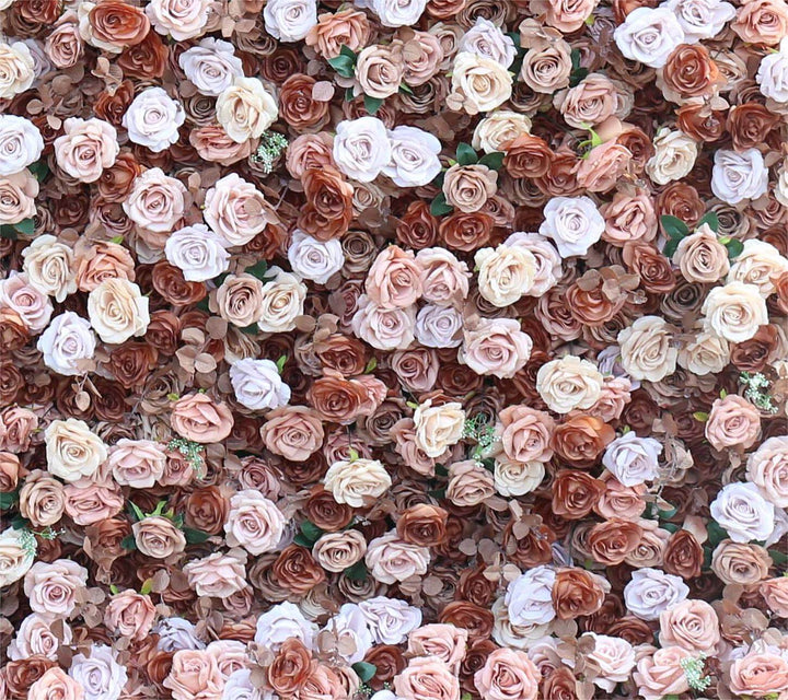 Elegant flower wall backdrop perfect for vintage-themed events and weddings.
