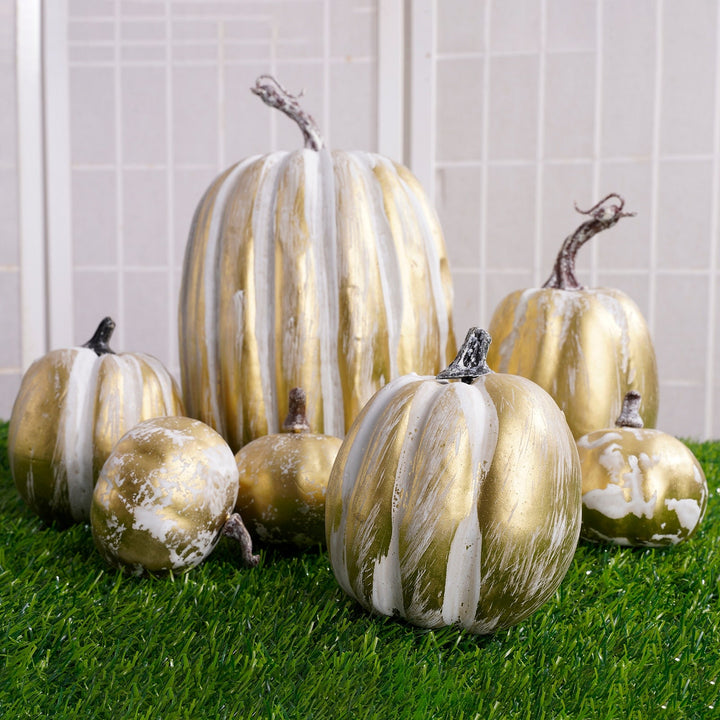 Set of 7 Artificial Pumpkins Fall Harvest Decorations is a fantastic choice for your halloween decor collection.