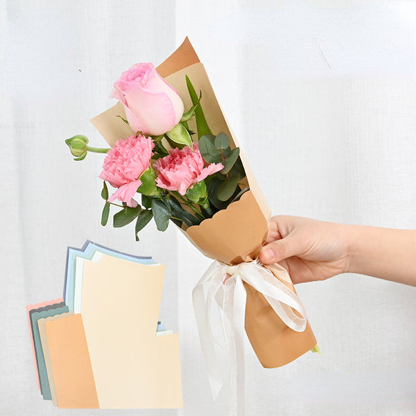 Set of 20 Single Rose Flower Wrapping Kraft Paper