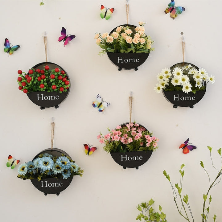 Nordic Hanging Wall Flower Baskets for Creative Home Wall Decor