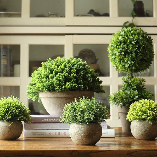 Artificial Green Plant Potted Set for Indoor Home Décor