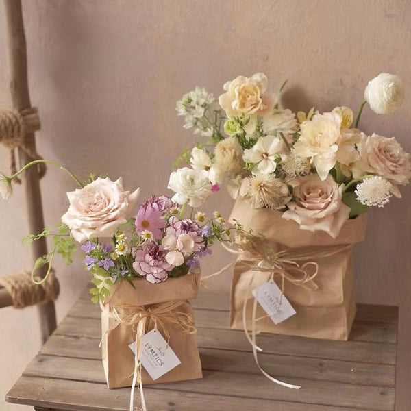 5Pcs Waterproof Kraft Paper Bags for Flower Arrangement