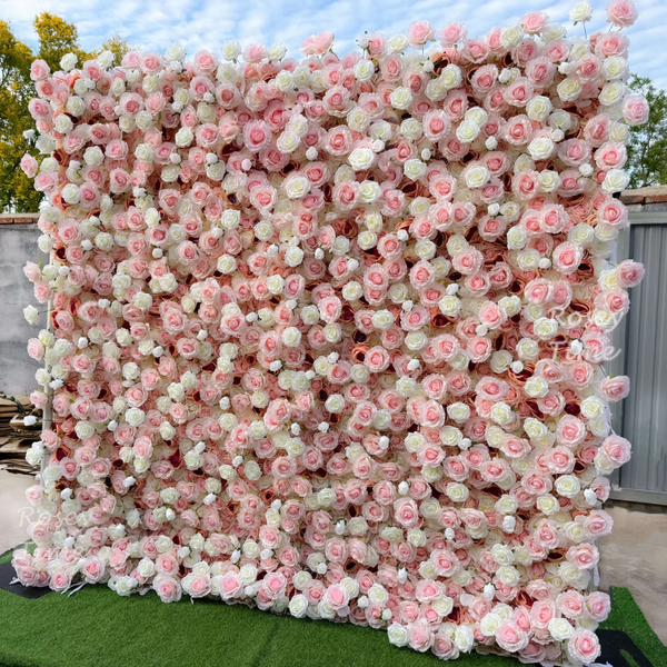 3D Flower Wall - Blush Romance Floral Wall Backdrop