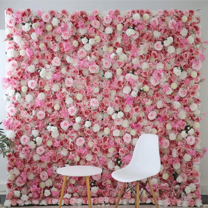 3D Flower Wall - Pink Petals Dream Floral Wall Backdrop