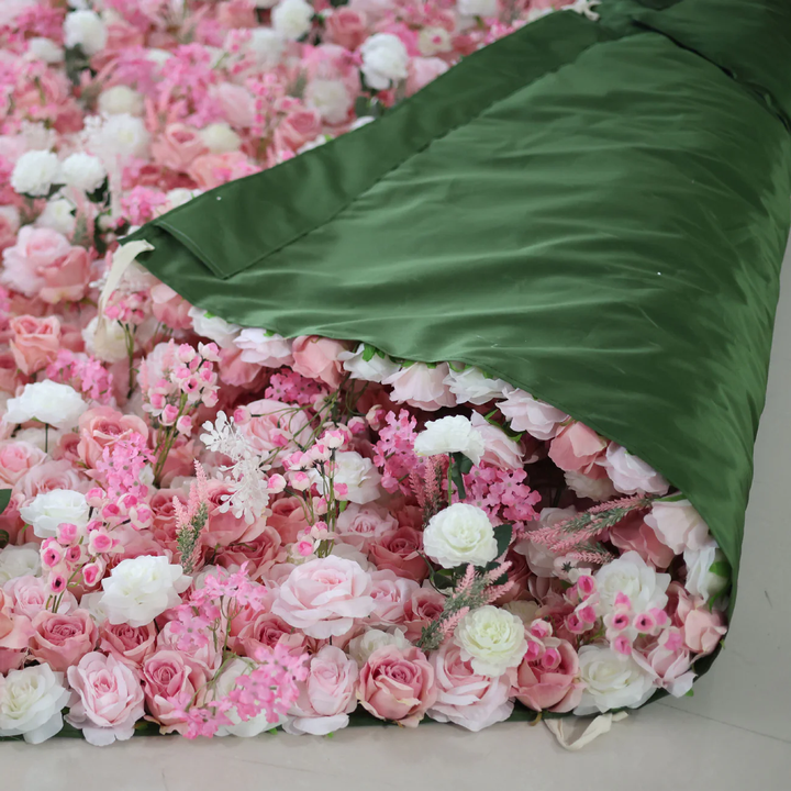 3D Flower Wall - Pink Petals Dream Floral Wall Backdrop
