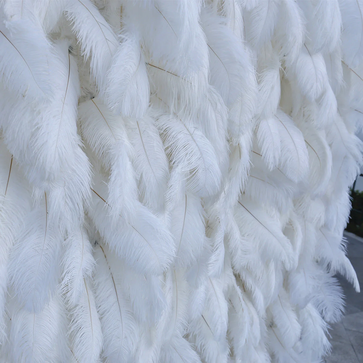 3D Flower Wall - Feather White Floral Wall Backdrop