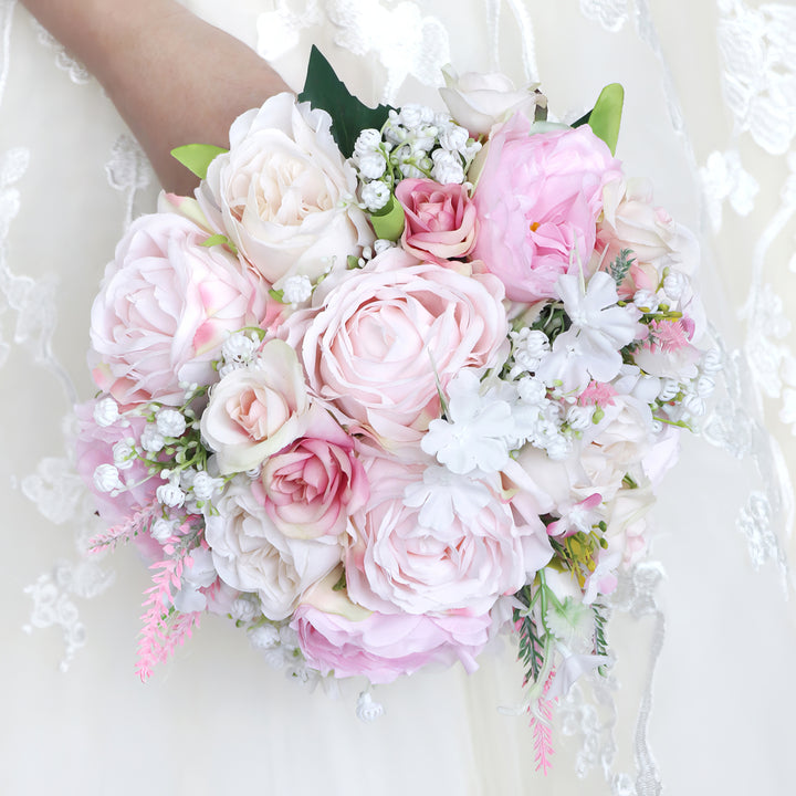 Delicate Pink and White Bridal Bouquet