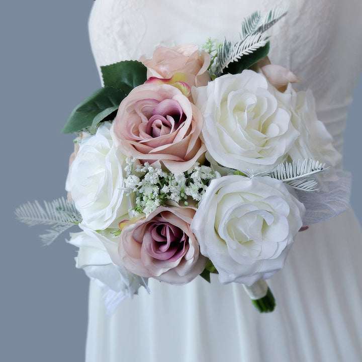 Romantic Bridal Bouquet In Dusty Rose & Blush