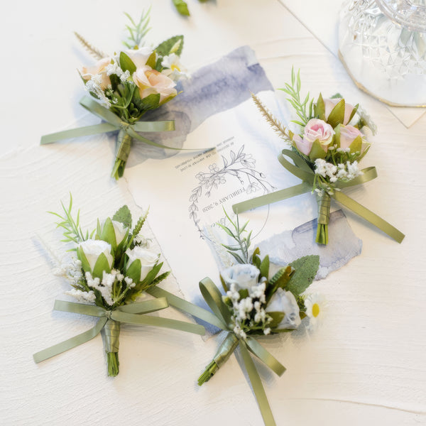 Elegant Bridal Corsage with Roses and Baby's Breath