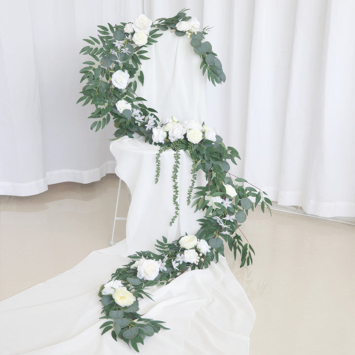 9ft Head Table Flower Garland In Ivory