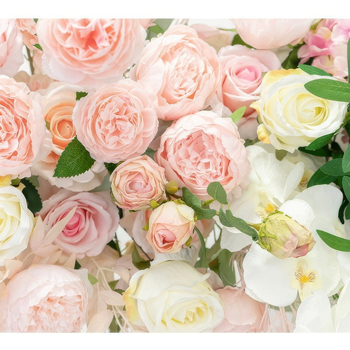 Hanging Arch Flower Decor For Wedding In Soft Pastel Pink