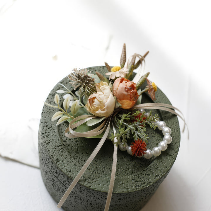 Rustic pink Peony and Daisy Corsage