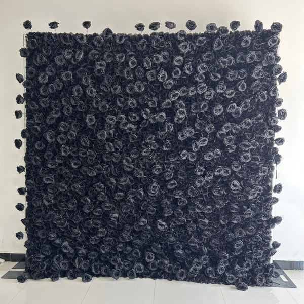 3D Flower Wall -  Midnight Elegance Floral Wall Backdrop