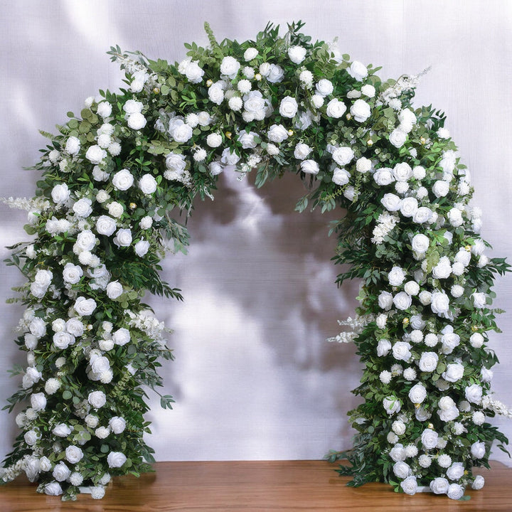 White Rose & Hydrangea Floral Wedding Arch For Wedding Party Decor