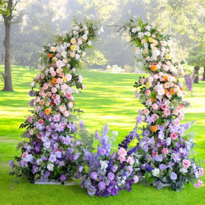 Elegant Multi-Color Floral Arch Backdrop for Weddings and Events