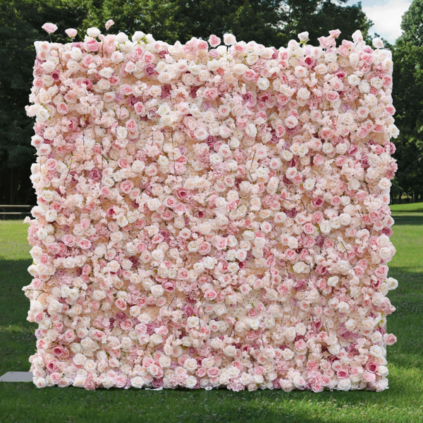 3D Flower Wall - Romantic Blush Floral Wall Backdrop