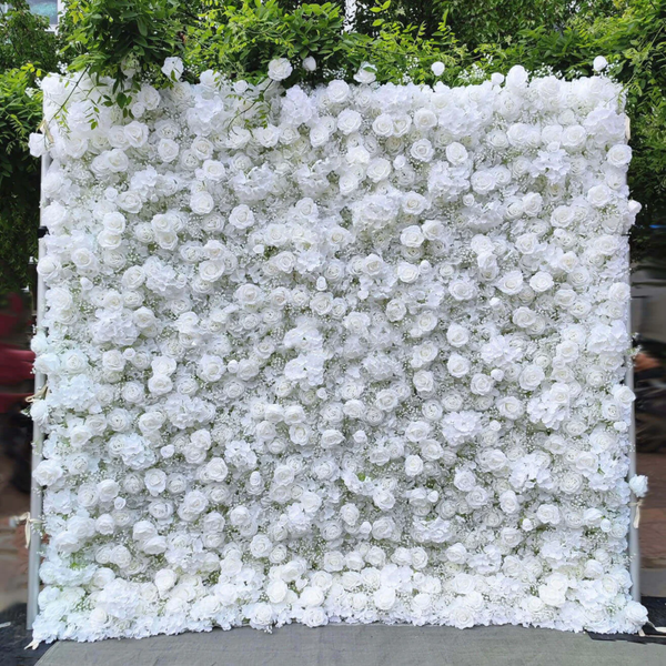 3D Flower Wall - Ivory Dream Floral Wall Backdrop