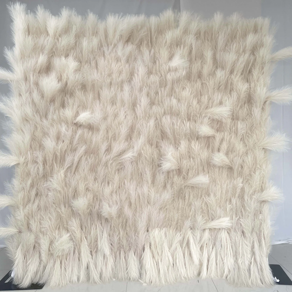3D Flower Wall - Ivory Pampas Paradise Floral Wall Backdrop