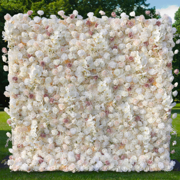 3D Flower Wall -  Ivory Bliss Floral Wall Backdrop