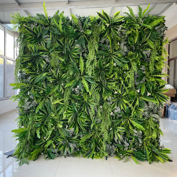 3D Flower Wall - Lush Tropical Greenery Grass Wall Backdrop