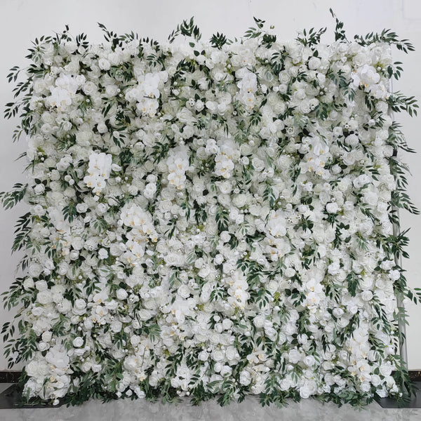 3D Flower Wall - White Orchid Dream Floral Wall Backdrop
