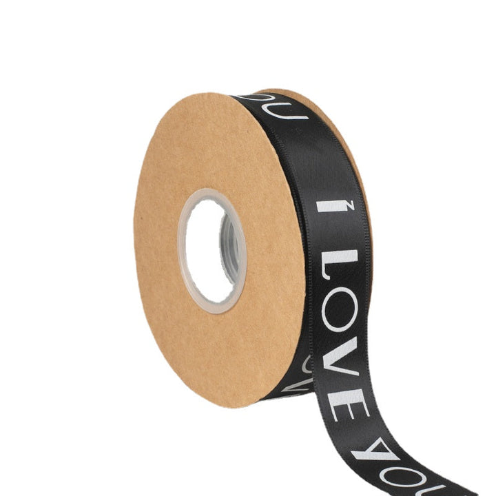 I LOVE YOU Polyester Satin Ribbon (25mmx50Yd) is a delightful addition to your valentine's day bouquets collection.