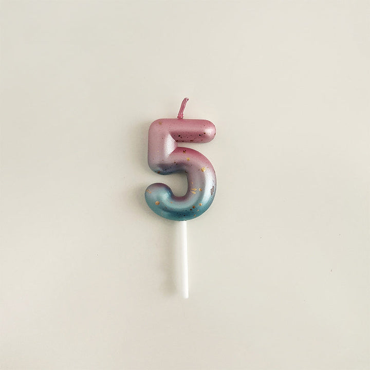 Pink Blue Gradient Numeral Birthday Candles