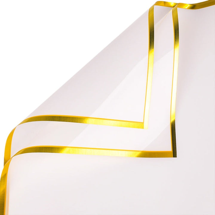 Colored Cellophane Paper with Golden Border Pack 20