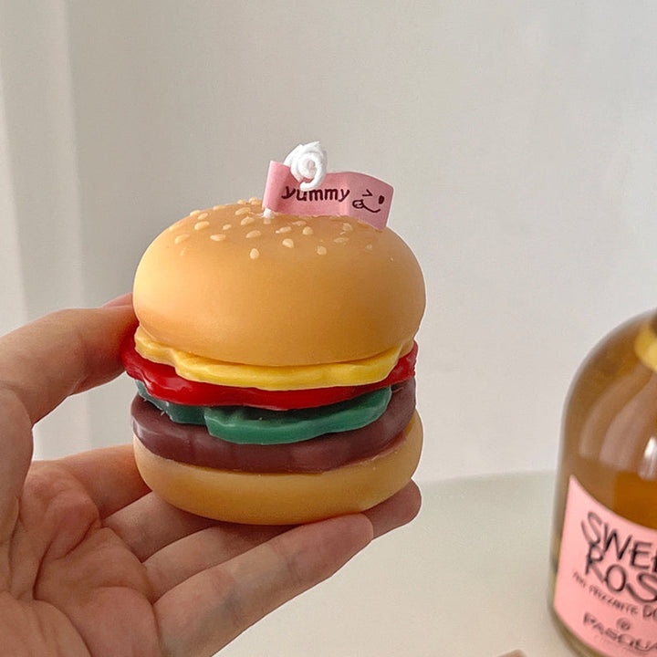 Mini Hamburger Shaped Scented Candle