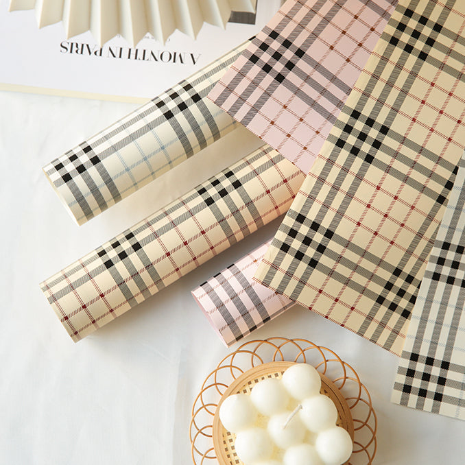 Classic Plaid Bouquet Wrapping Paper Pack 20 (58x58cm)