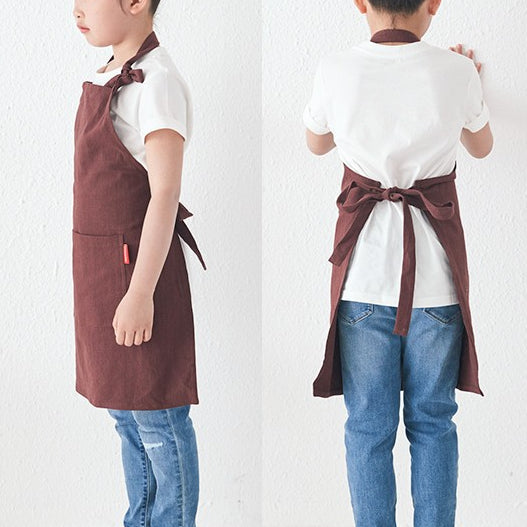 Linen Apron with Pockets for Children