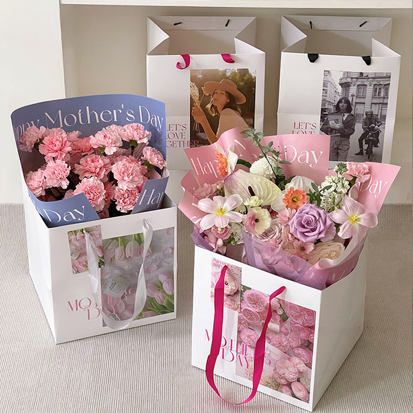 Mother's Day Large Square Gift Bags Pack 6