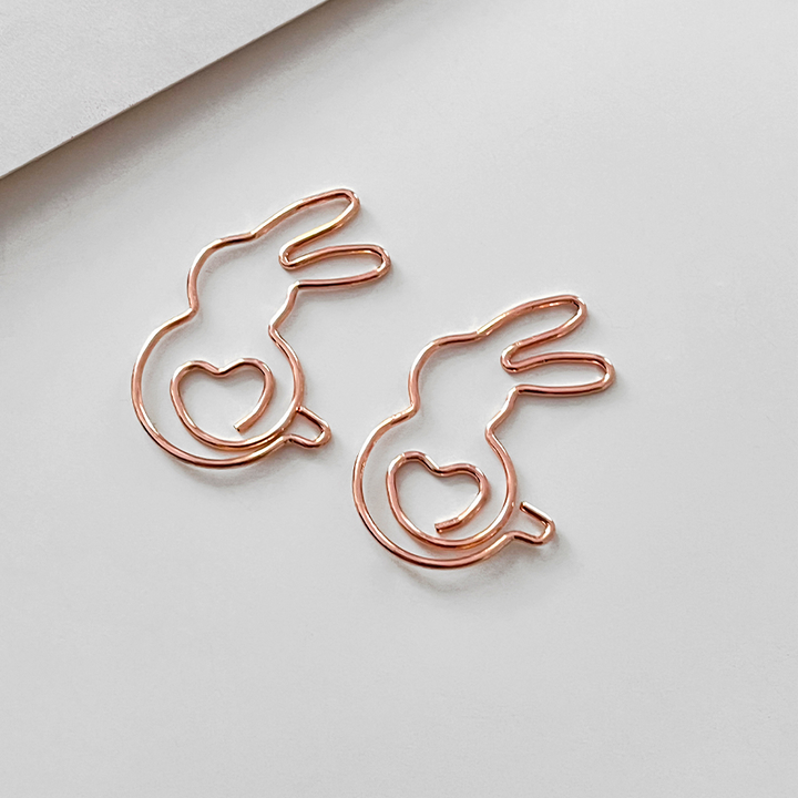 Crown Bunny Heart Shape Cute Paper Clips, perfect as floral supplies.