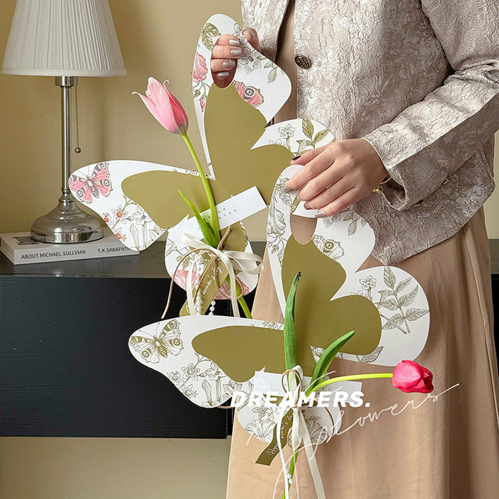 10pcs Butterfly Shaped Bouquet Flower Wrap Paper