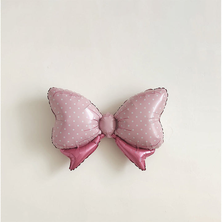 33 Inch Large Pink Blue Bowknot Balloon