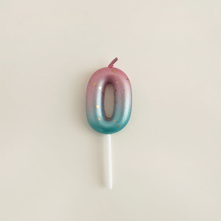 Pink Blue Gradient Numeral Birthday Candles