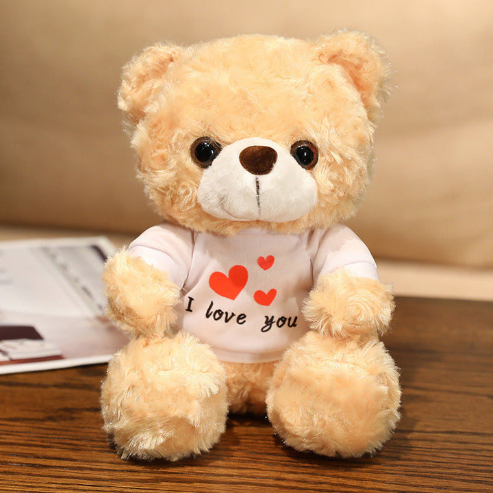 Teddy Bear with I LOVE YOU T Shirt 25cm is a delightful addition to your valentine's day flowers collection.