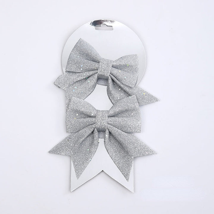 Set of 2 Glittering Bow Decorative Gift Bows