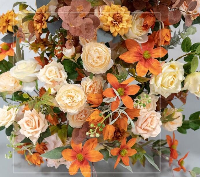 Orange Horn Flower for Wedding Proposal Party Decor