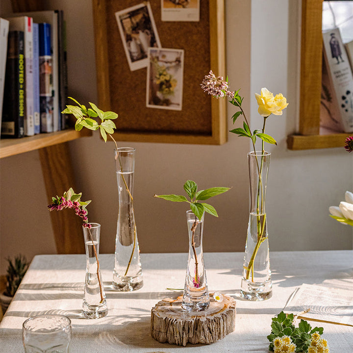 Mini Transparent Tall Glass Vase