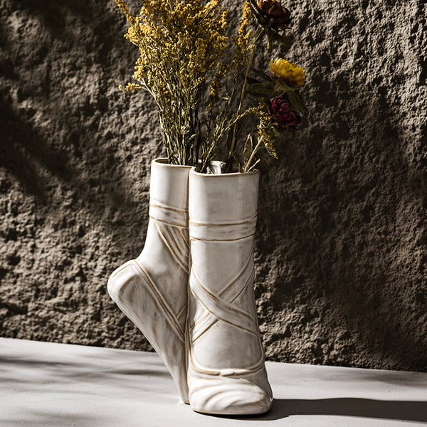 Unique Ballet Shoes Ceramic Vase