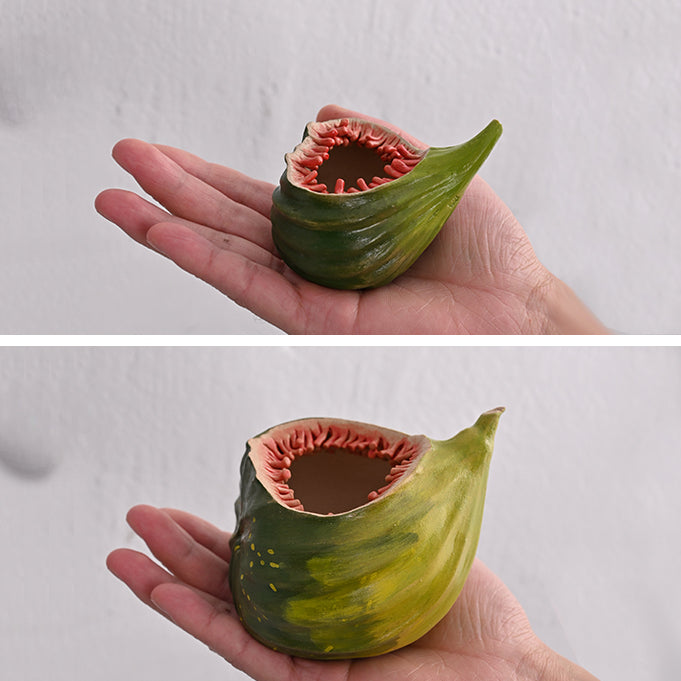 Creative Fig-shaped Mini Ceramic Plant Pot