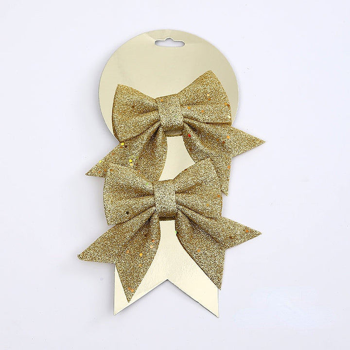 Set of 2 Glittering Bow Decorative Gift Bows