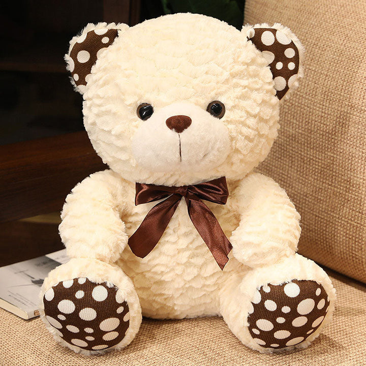 Polka Dots Plush Teddy Bear 25cm is a delightful addition to your valentine's day flowers collection.