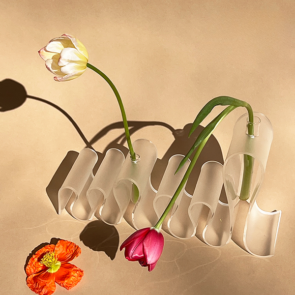 Irregular Waved Acrylic Unique Designer Vase