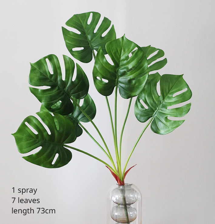 Artificial Tropical Palm Leaves Turtle Leaf Plant, perfect as faux plant.