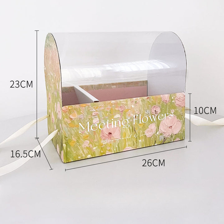 Oil Painting Floral Gift Cake Packaging Box Pack 2