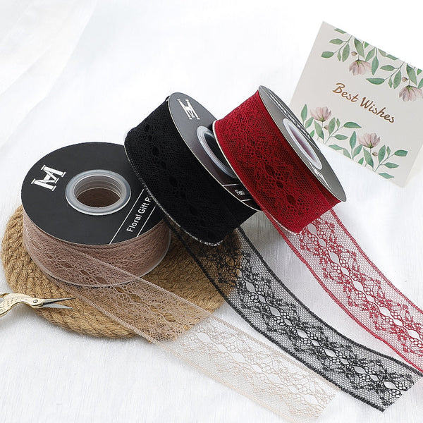 Lace Florist Gift Ribbon (40mmx25Yd)