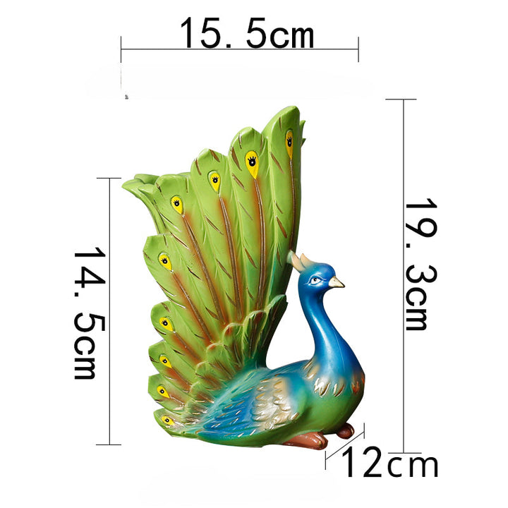 Peacock Resin Cactus Bonsai Planter Pot