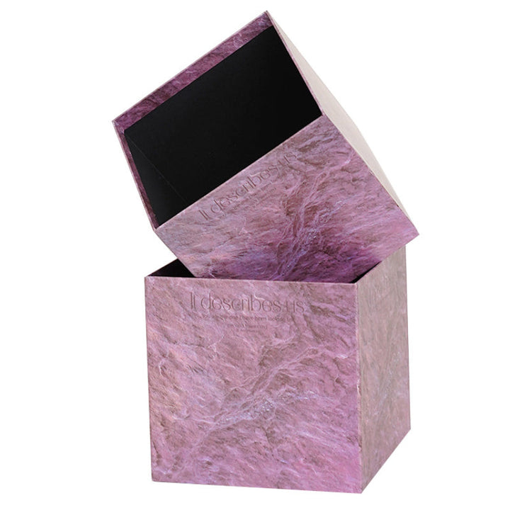 Purple Square Flower Gift Box Pack 2